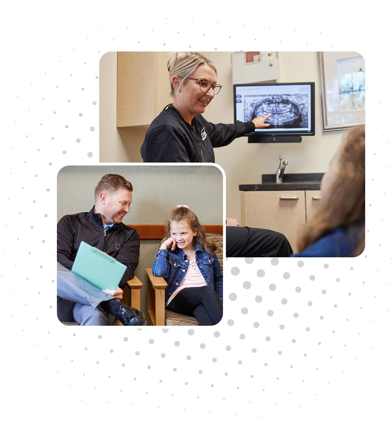Modern Family Dentistry (collage graphic)